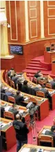  ??  ?? Seanca e Kuvendit të Shqipërisë