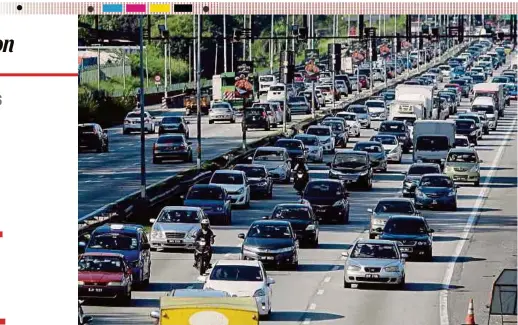  ?? FILE PIC ?? More than 87 per cent of Malaysians in the Klang Valley who drive to work do so alone.