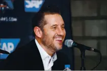 ?? RANDY VAZQUEZ — BAY AREA NEWS GROUP ?? San Jose on Tuesday removed the interim tag, making Bob Boughner the ninth full-time head coach in Sharks history.