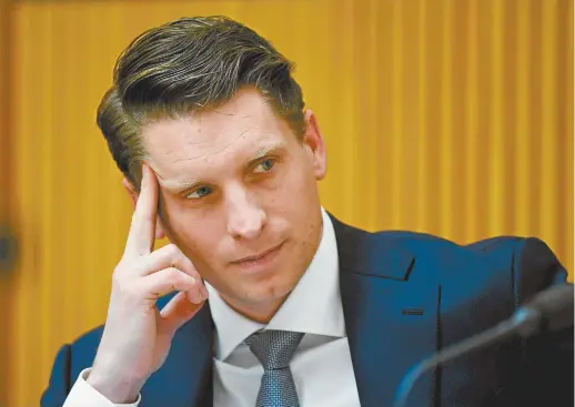  ??  ?? Parliament­ary joint committee on intelligen­ce and security chair Andrew Hastie.