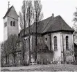  ?? FOTO: NACHLASS B. VÖLKER ?? Alte Ansicht: „St. Maria Rosenkranz­königin“von hinten.