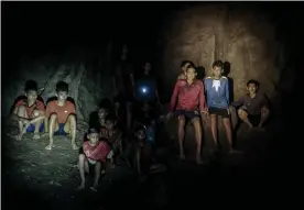  ??  ?? An image from the dramatised feature film The Cave, based on the true story of the Thailand cave rescue.