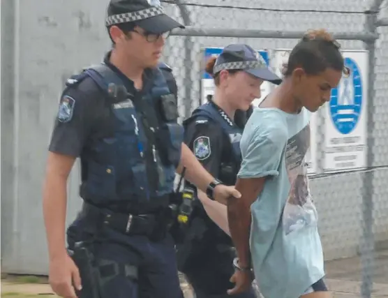  ?? ARREST: Nathaniel James Murray, 19, is accused of murdering his father Roy Murray on Palm Island. Picture: 9 NEWS NORTH QUEENSLAND ??