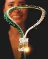  ?? Reuters ?? The necklace with the 163.41-carat diamond.