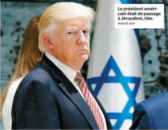  ??  ?? Le président américain était de passage à Jérusalem, hier.