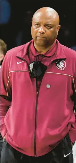  ?? JOHN MINCHILLO/AP ?? FSU coach Leonard Hamilton knows this is one of the youngest rosters he’s had in 21 seasons at the school, so he took his players on a 10-day trip to Canada to get a taste of what tournament-style basketball is like.