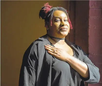  ?? APRIL GAMIZ/THE MORNING CALL ?? Chloe Cole-Wilson, is an up-and-coming Black leader in Allentown. Cole-Wilson helps run Project Silk Lehigh Valley. Here Chloe ColeWilson poses at the Bradbury-Sullivan LGBT Community Center.