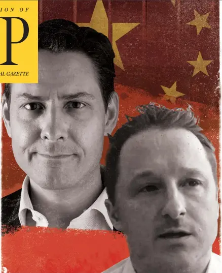  ?? PHOTO ILLUSTRATI­ON BY BRICE HALL/NATIONAL POST ?? China has charged Canadians Michael Kovrig, left, and Michael Spavor with espionage after detaining them for more than 18 months.