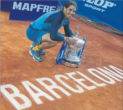  ?? FOTO: MANEL MONTILLA ?? Rafa Nadal recuperó la hegemonía en el Barcelona Open Banc Sabadell-Trofeo Conde de Godó este año, y la defenderá