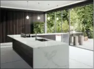  ?? COSENTINO VIA AP ?? This undated photo provided by Cosentino shows Dekton counter surface, a brand of solid surfacing material made of resin and natural minerals that’s impervious to spills, heat and wear – a boon to families and keen home cooks.