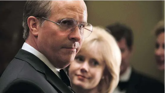  ?? ANNAPURNA PICTURES ?? The political biopic Vice, starring Christian Bale as Dick Cheney and Amy Adams as his wife, leads the 76th annual Golden Globes with six nomination­s.