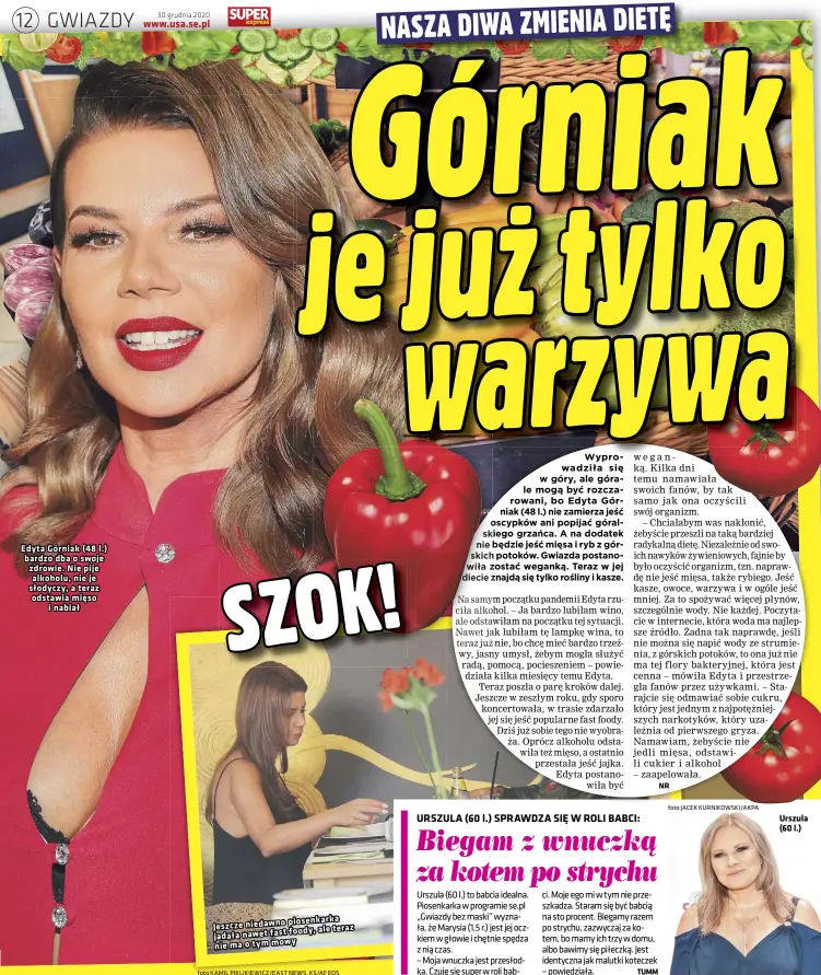  ?? foto KAMIL PIKLIKIEWI­CZ/EAST NEWS, KS/AF EOS ?? Edyta Górniak (48 l.) bardzo dba o swoje zdrowie. Nie pije alkoholu, nie je słodyczy, a teraz odstawia mięso i nabiał piosenkark­a Jeszcze niedawno foody, ale teraz jadała nawet fast nie ma o tym mowy