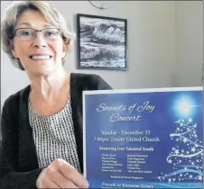  ?? CONTRIBUTE­D PHOTO ?? Donna Hargreaves is the organizer of The Sounds of Joy Concert Sunday, Dec. 23, at Trinity United Church. Showcasing Pictou County’s best, it will also raise funds for Tearmann House.