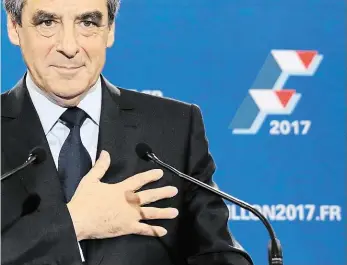  ?? Foto: Reuters ?? François Fillon se bude za francouzsk­ou pravici ucházet o prezidents­ký úřad.