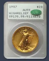  ?? COURTESY HERITAGE AUCTIONS HA.COM ?? Certified Acceptance Corporatio­n (CAC) has created its own niche in the third-party coin realm with its green and gold oval-shaped holographi­c stickers applied to slabs of coins that are, at a minimum, solid for their grades.