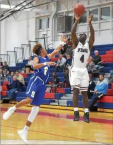  ?? PETE BANNAN -DIGITAL FIRST MEDIA ?? Cardinal O’Hara’s Antwuan Butler, seen agaisnt Springfiel­d in December, scored 24 points in the second half Wednesday to send O’Hara to a 58-47 win over Archbishop Ryan in the first round of the Catholic League playoffs.