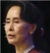  ??  ?? AUNG SAN SUU KYI