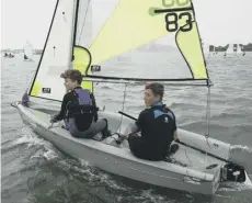  ?? Pictures: Chris Hatton ?? Two young sailors in their RS Feva LX class