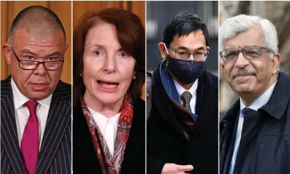  ?? Composite: PA, Reuters, EPA, Rex ?? From left: Jonathan Van-Tam, June Raine, Wei Shen Lim and Munir Pirmohamed were given the challengin­g task of explaining the link between the Oxford/AstraZenec­a vaccine and CVST blood clots.