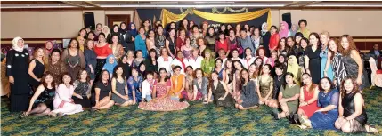  ??  ?? Cranfield (seated second row, centre) with PWPM’s multi-national members and guests in a group photo at its 32nd anniversar­y dinner.