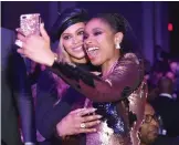  ??  ?? Recording artists Beyonc and Jennifer Hudson attend the Clive Davis party.