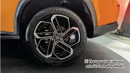  ?? ?? The top variant rolls on a set of 19-inch alloy wheels.