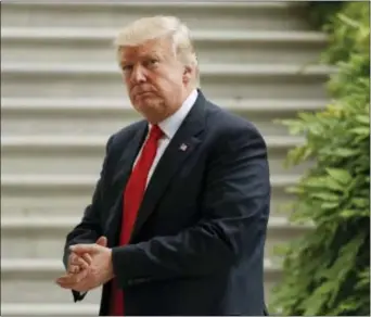  ?? PABLO MARTINEZ MONSIVAIS — THE ASSOCIATED PRESS FILE ?? In this file photo, President Donald Trump walks back into the White House in Washington. Trump, whose combative instincts are to lash out and not retreat, has given his legal team a clear direction: fight, fight, fight.