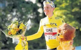  ?? Foto I EFE ?? Tadej Pogacar, con 22 años, campeón por segundo año consecutiv­o, campeón del Tour de Francia.