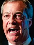  ??  ?? Speaking out: Mr Farage