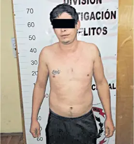  ??  ?? Preso. Edgar Romero Ruiz Díaz (24) cayó en San Lorenzo, Paraguay.