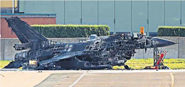 15m F-16 fighter jet 'accidentally' destroyed at Belgian air force base -  PressReader