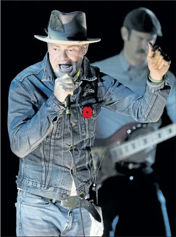  ?? ERNEST DOROSZUK/TORONTO SUN ?? Tragically Hip frontman Gord Downie died on Tuesday at the age of 53. He had brain cancer.