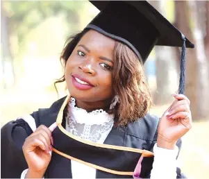  ?? ?? Maud Chifamba on her graduation day