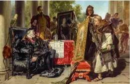  ?? ?? Charles Quint au monastère de Yuste, de Alfred Elmore (1815-1881). Après son abdication, l'empereur y a passé les deux dernières années de sa vie, emportant avec lui ses tableaux favoris, dont le portrait de sa défunte épouse, Isabelle de Portugal (1503-1539).