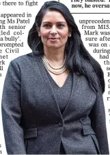  ??  ?? CLAIMS: Home Secretary Priti Patel