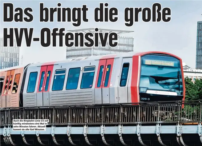  ??  ?? Auch die Ringbahn-Linie U3 soll künf ig mindestens drei Mal in zehn Minuten fahren. Aktuell kommt sie alle fünf Minuten.