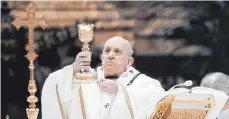 ?? FOTO: IMAGO IMAGES ?? Papst Franziskus jüngst bei der Messe zum Dreikönigs­tag.