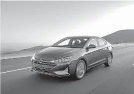  ?? Drew Phillips/Hyundai ?? ■ The compact Hyundai Elantra sedan, now in its sixth generation, gets a thorough redesign for 2019.