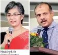  ??  ?? Healthy Life Clinic Director and Consultant Physician Dr. Kayathri Periyasamy addressing the gathering Sri Lanka Medical Associatio­n President Dr Ruwaiz Haniffa addressing the gathering