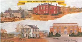  ?? CONTRIBUTE­D PHOTO ?? A painting commission­ed by Walker County to commemorat­e its 150th anniversar­y is shown.