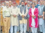 ?? HT PHOTO ?? Former BJP MLA Govind Ram Sharma with his supporters in Shimla on Sunday.
