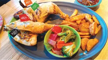  ?? ?? Nando’s world-famous flame-grilled ‘PERi-PERi Chicken’.