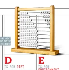  ??  ?? CALORIES AREN’T EVERYTHING, BUT THE STATS STILL COUNT