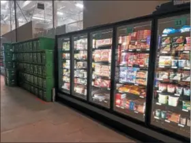  ?? DIGITAL FIRST MEDIA FILE PHOTO ?? Peapod by Giant has expanded its online grocery shopping and delivery in Berks County — making the service available in Exeter and Birdsboro. In this file photo, frozen grocery items are ready to be packed for customer online orders at Peapod’s newest...