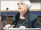  ?? SAUL LOEB AP ?? Janet Yellen calls for a regulatory framework.