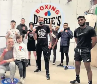  ??  ?? Back training Boxers at Durie’s ABC are ‘buzzing’ to be back in the gym, even if it is a bit different