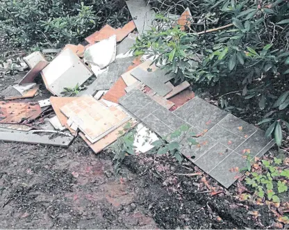  ??  ?? Farmer Norman Ogg traced the kitchen dumped on land near Forfar to a house in Carnoustie.