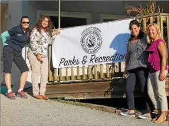  ??  ?? Cathie Pfaff, Anna Iverson, Donna Costello and Anne Cicala handled volunteer efforts for the parks and rec board.