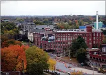  ?? SUN — JULIA MALAKIE ?? Views of downtown Lowell. Thorndike Exchange building.