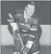  ?? FILE PHOTO ?? George Faulkner led Canada with six goals and an assist in seven games at the 1966 world hockey championsh­ip in Yugoslavia. His former Conception Bay Ceebees teammate Gary Simmons says Faulkner is one of the best players he’s played with, at any level.